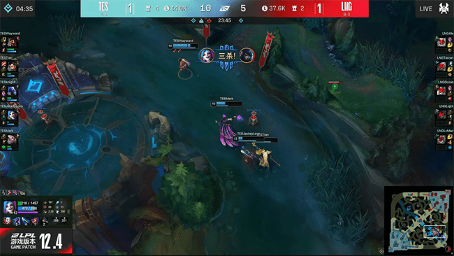 战神|LOL-LPL：knight瑞兹法术涌动战神附体，TES所向披靡2-1击沉LNG