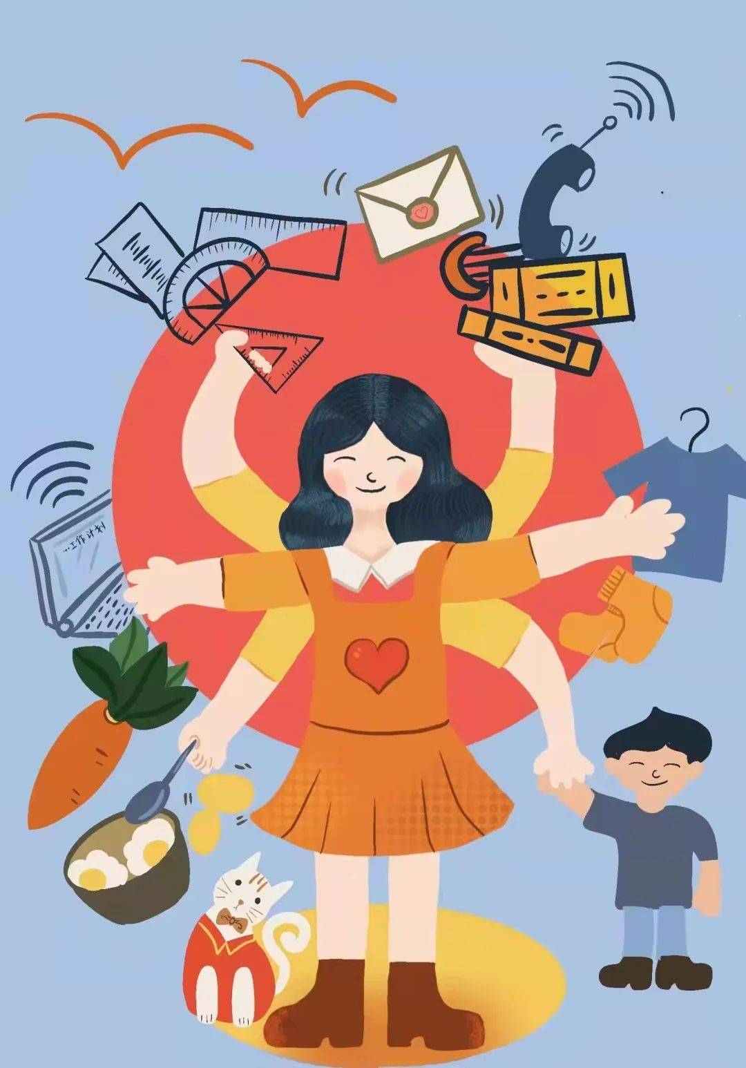 致敬了不起的“她”！看小画师如何描绘最美节日祝福