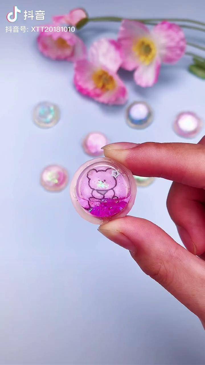 奶片壳自制流沙贴纸手工diy闺蜜手工礼物流沙贴纸创意手工兴趣才艺萌