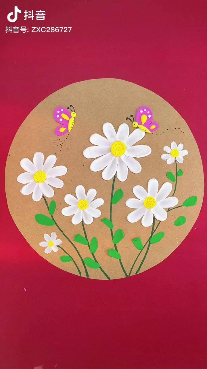 创意美术幼儿园手工 亲子手工粘土儿童创意绘画亲子教育萌知计划 抖出