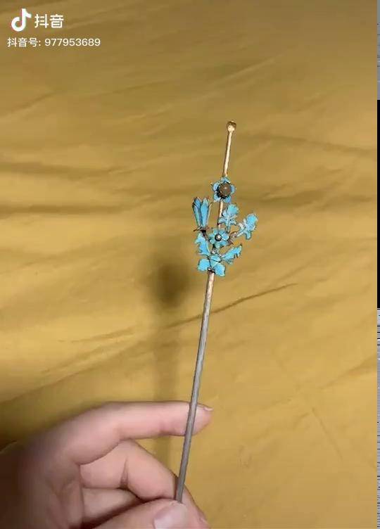 点翠点翠头饰清宫点翠非遗点翠传承老簪子簪子汉服汉服出行故宫故宫