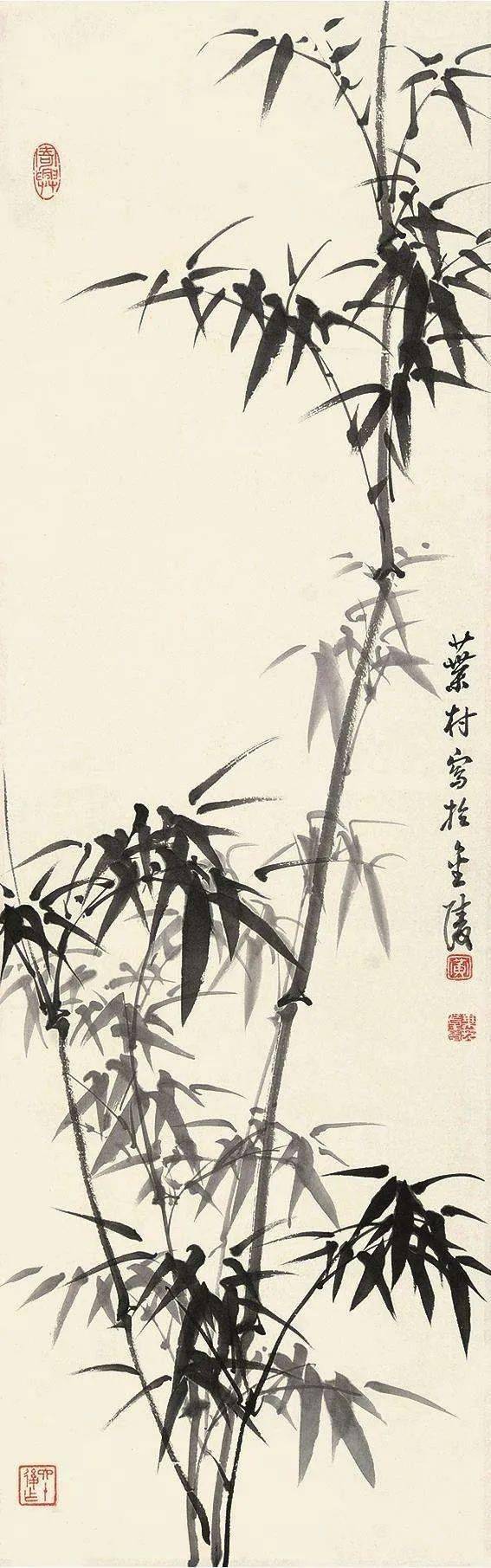 这水墨竹子,颇有功夫_黄叶村_先生_花鸟