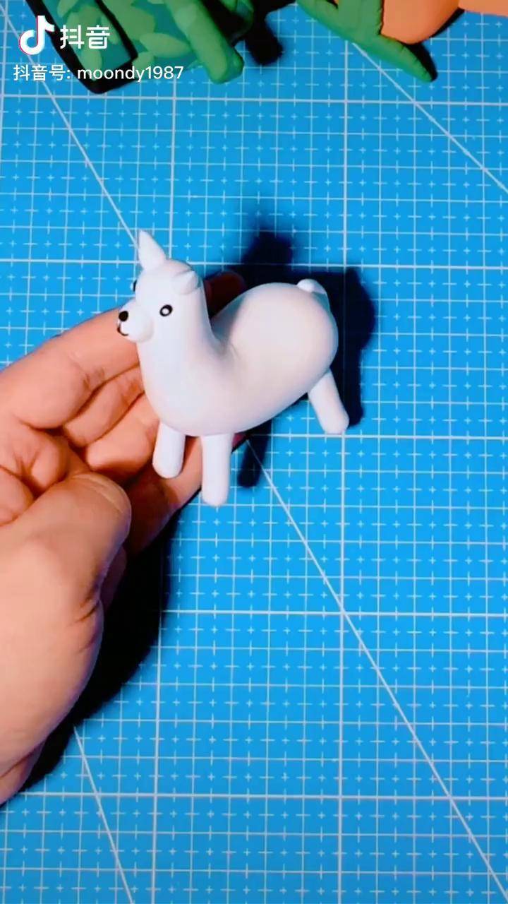 超级可爱的羊驼07学起来吧粘土手工