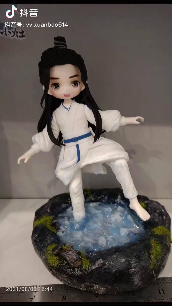 肖战 肖战魏无羡 白衣魏无羡 粘土手办 bgm肖战曲尽陈情_bgm_肖战