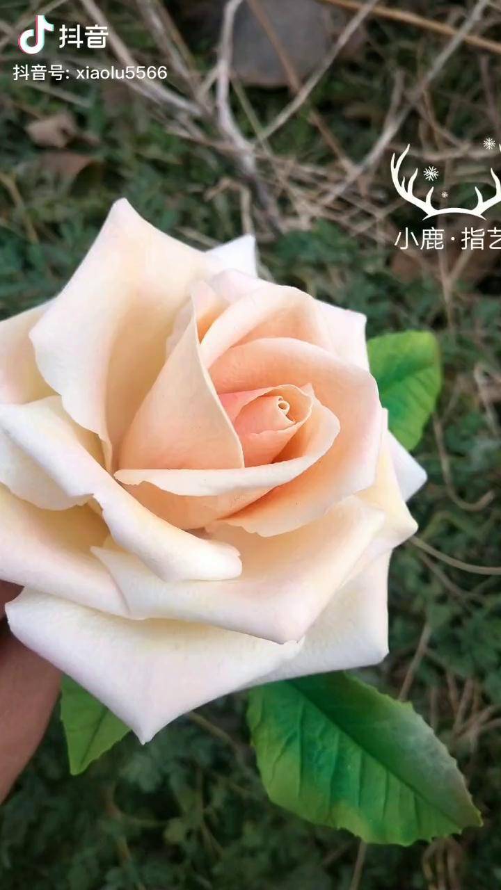 逼真的粘土月季仿真花粘土花卉花艺粘土手工