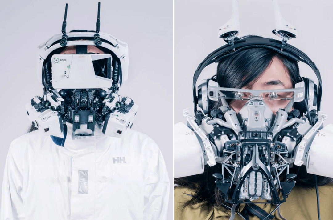 艺术家ikeuchi的可穿戴设备映射出未来主义的反乌托邦世界