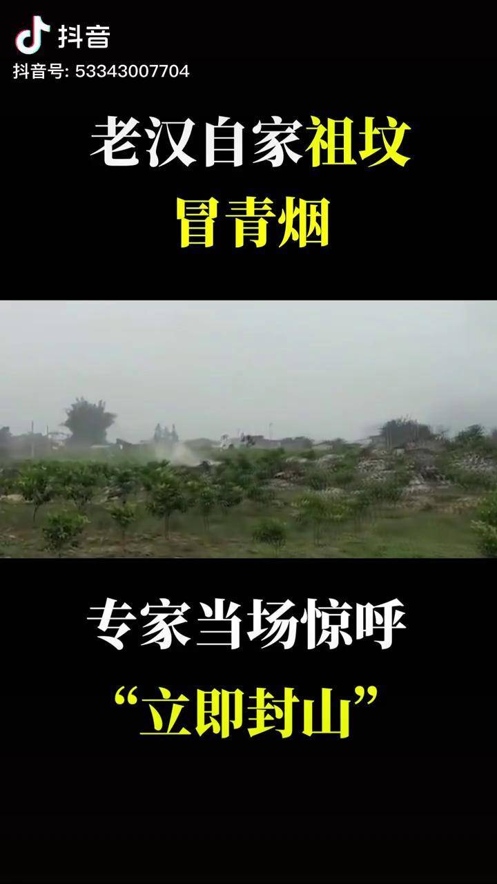 老汉自家祖坟冒青烟以为有好事发生结果专家立即封山历史古迹铭记历史