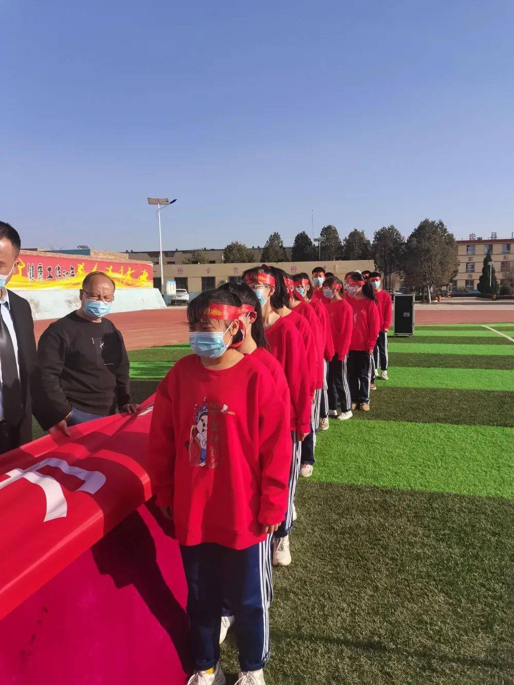 积百日之功成青云之梦洛川县老庙中学举行2022届中考百日誓师大会