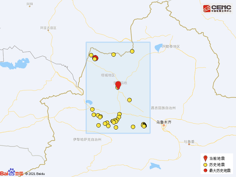 新疆克拉瑪依市克拉瑪依區發生33級地震