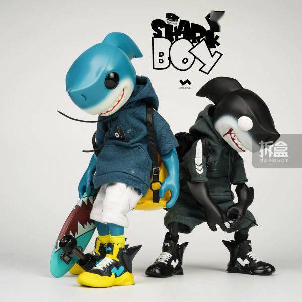系列|J.T STUDIO 8”2GO 系列 小屁鯊 狂暴黑鯊 聯名可動人偶