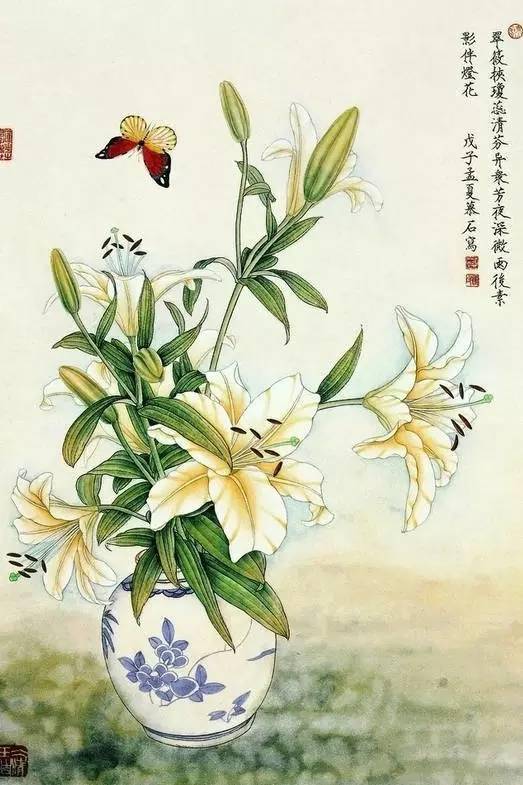 百合花画100幅,美极了!