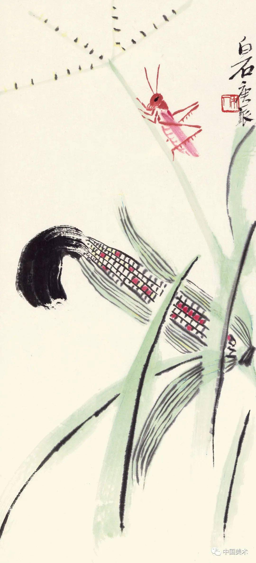 齐白石写意瓜果豆谷令人魂归田园