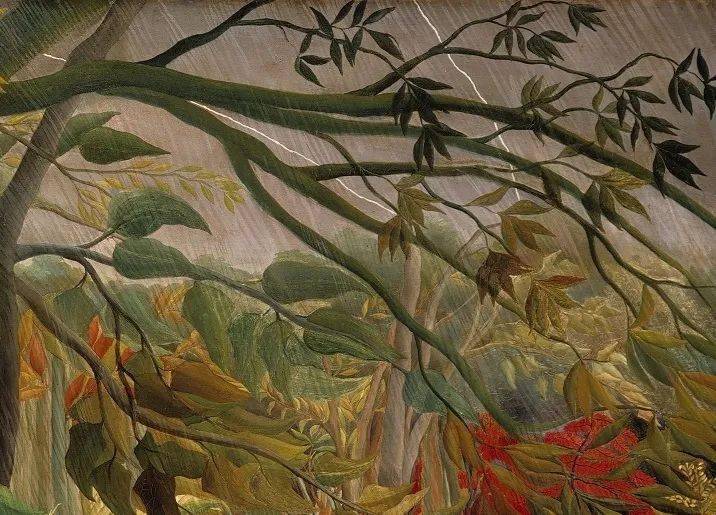 是卢梭的第一幅丛林画.