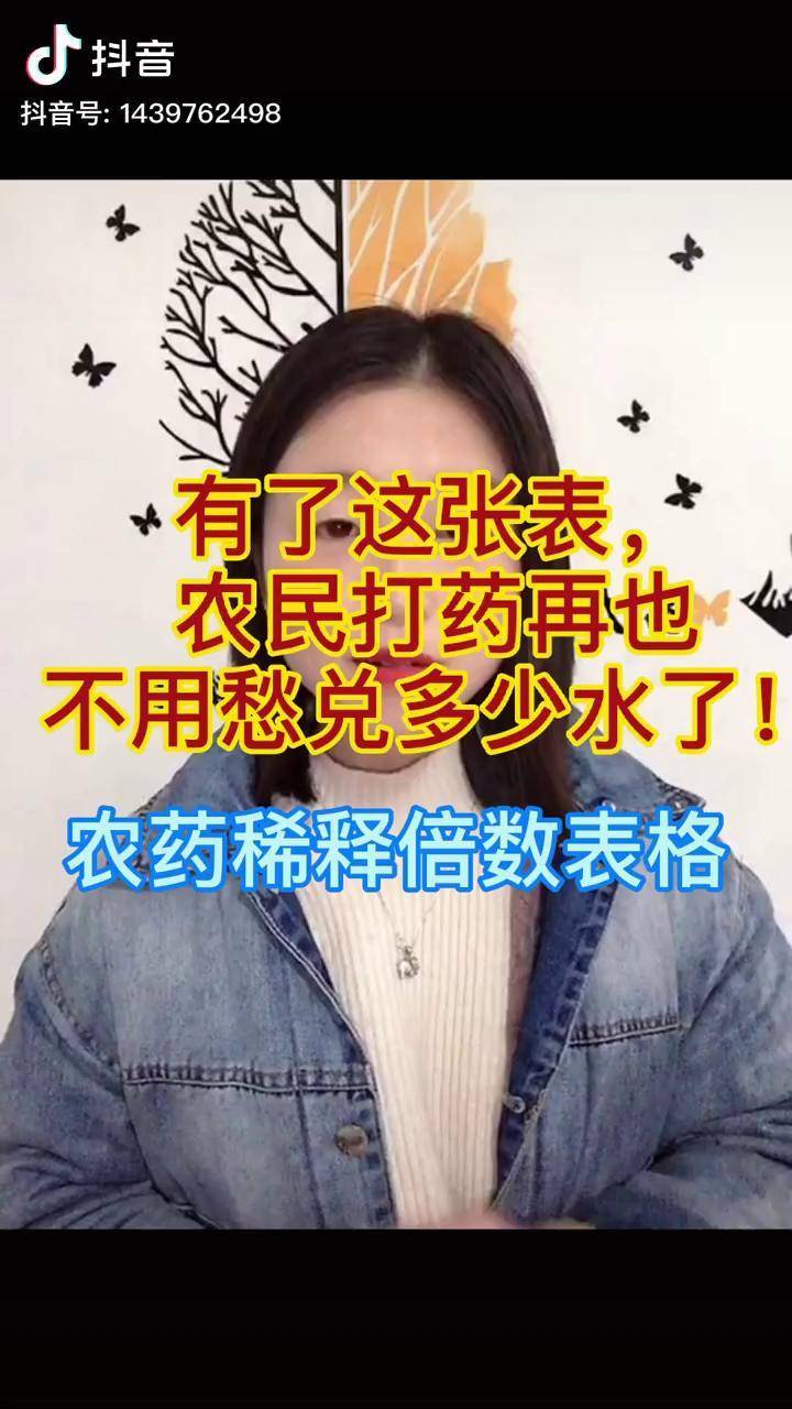 打药不知道兑多少水保存这个农药稀释倍数表格打药看一下就知道该兑