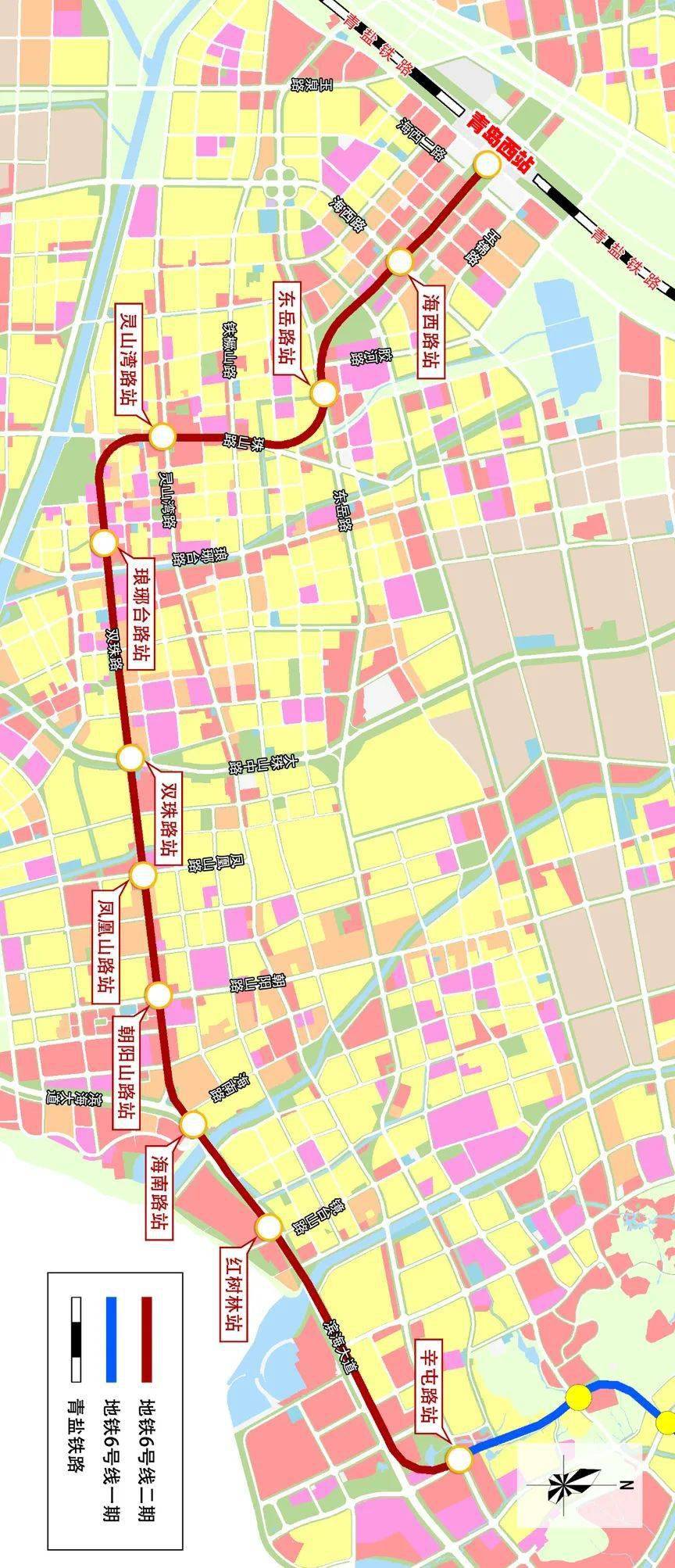 青岛地铁6号线站点图图片