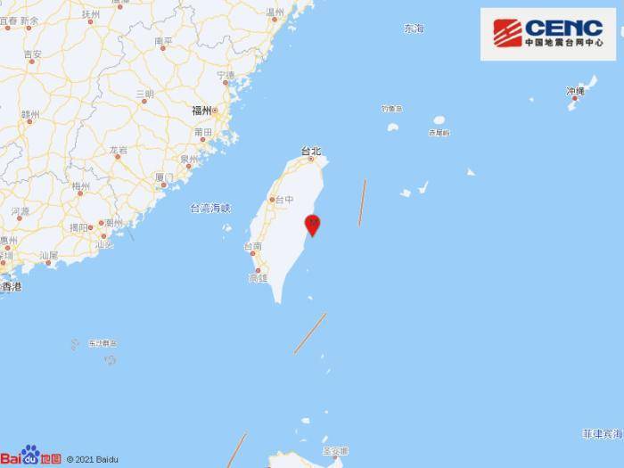 台湾花莲县海域发生5.2级地震 震源深度15千米