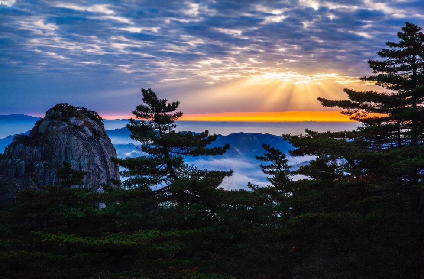 黄山红日云海人生若只如初见置身其中感受天上人间