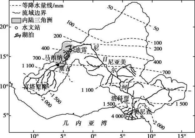 尼日尔河水系图图片