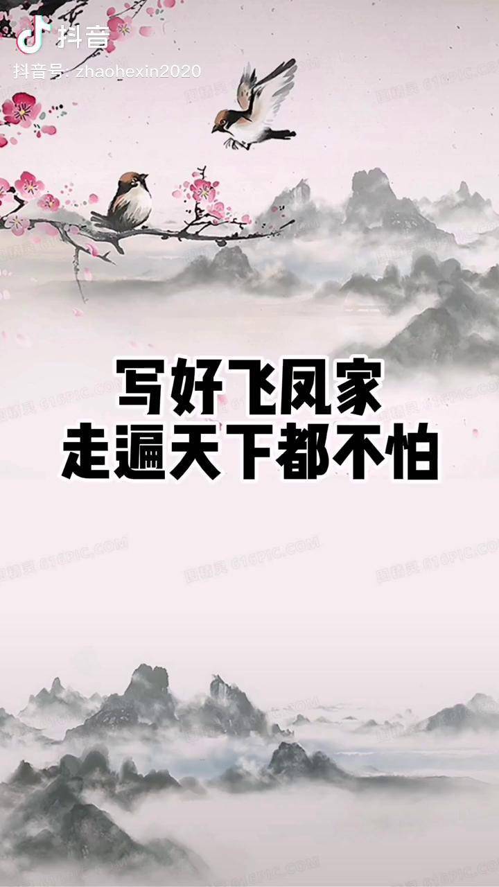 写好飞凤家走遍天下都不怕练字书法硬笔楷书谁说书法不抖音练字技巧