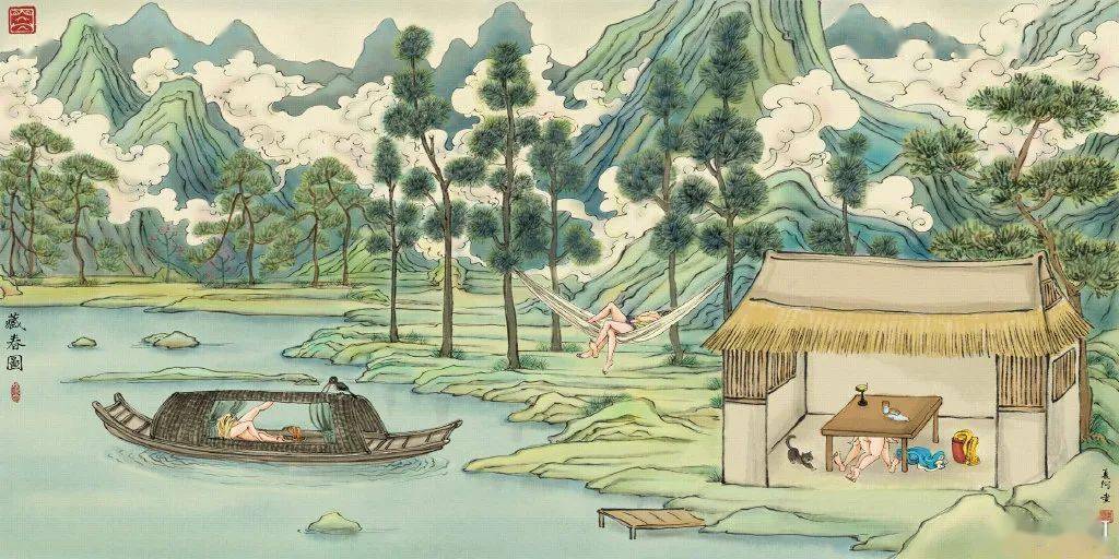 发现他不仅敢说还特别敢画不过看了他"假春宫图"后好家伙,真敢说~夏阿