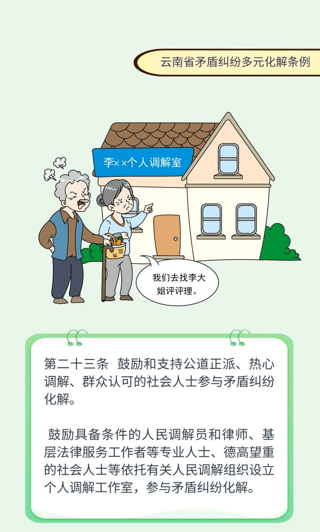 普法宣传一起了解云南省矛盾纠纷多元化解条例