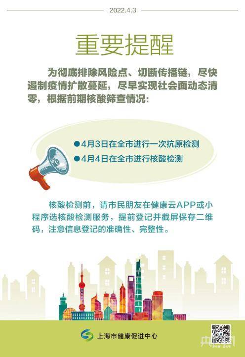 上海今明两天开展全市抗原和核酸检测 市民需在健康云提前预约