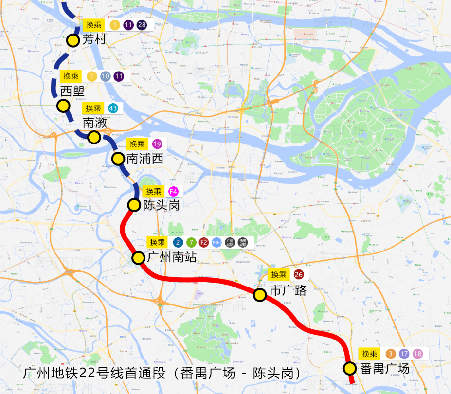 广州22号线地铁线路图图片