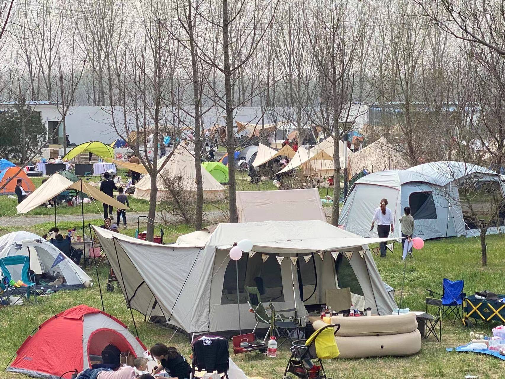 北京各公园露营区假期一位难求配套仍有小遗憾