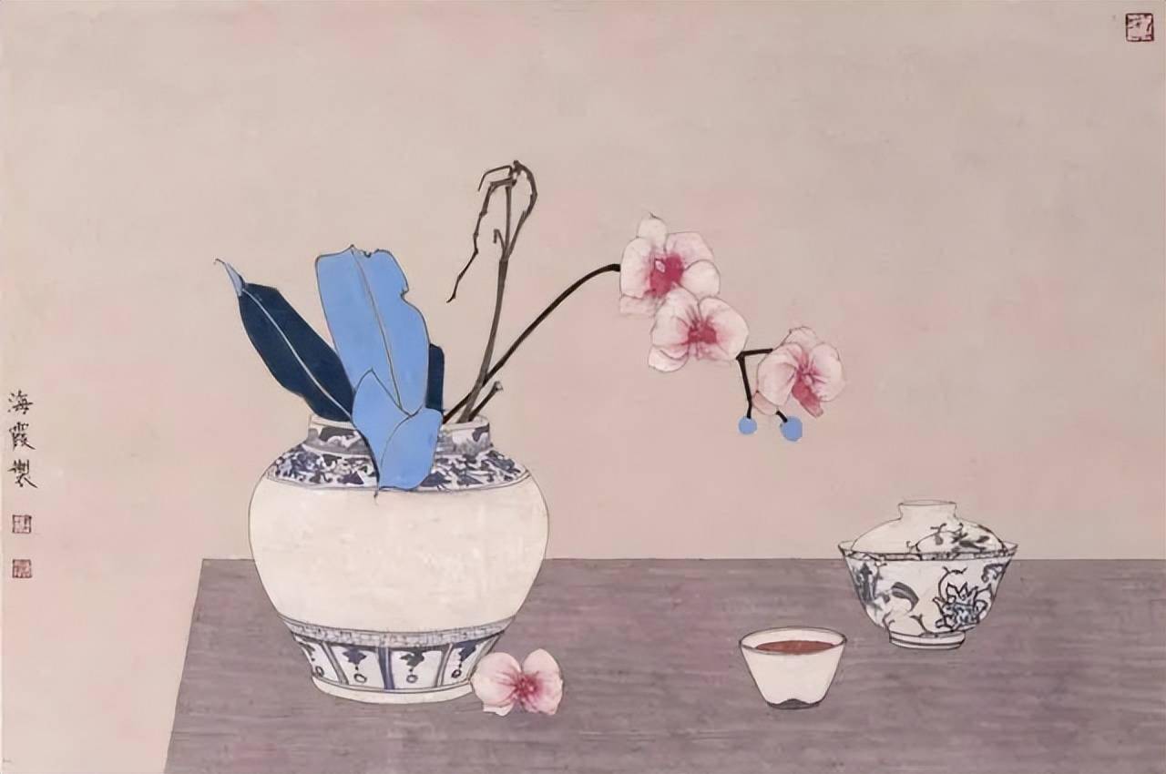 静述流年李海霞静物工笔画