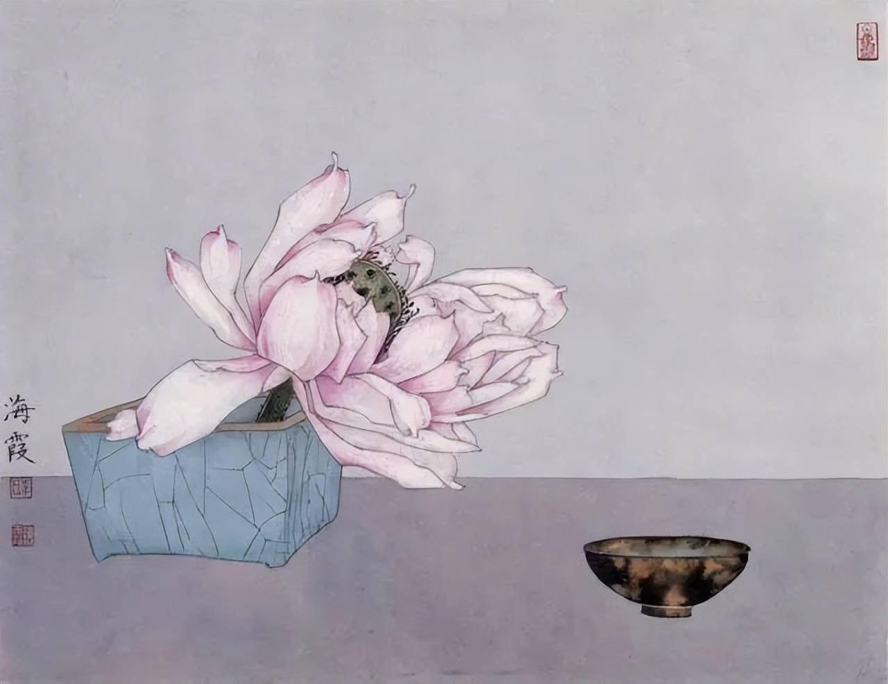 静述流年李海霞静物工笔画