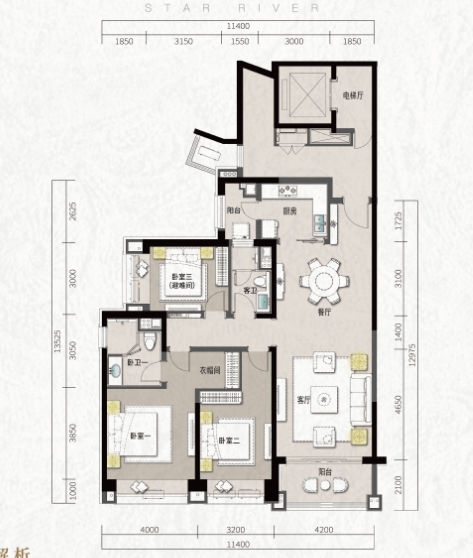 好住|臨汾星河灣156㎡大三房滿足三代同堂居住需求_戶型_採光_項目