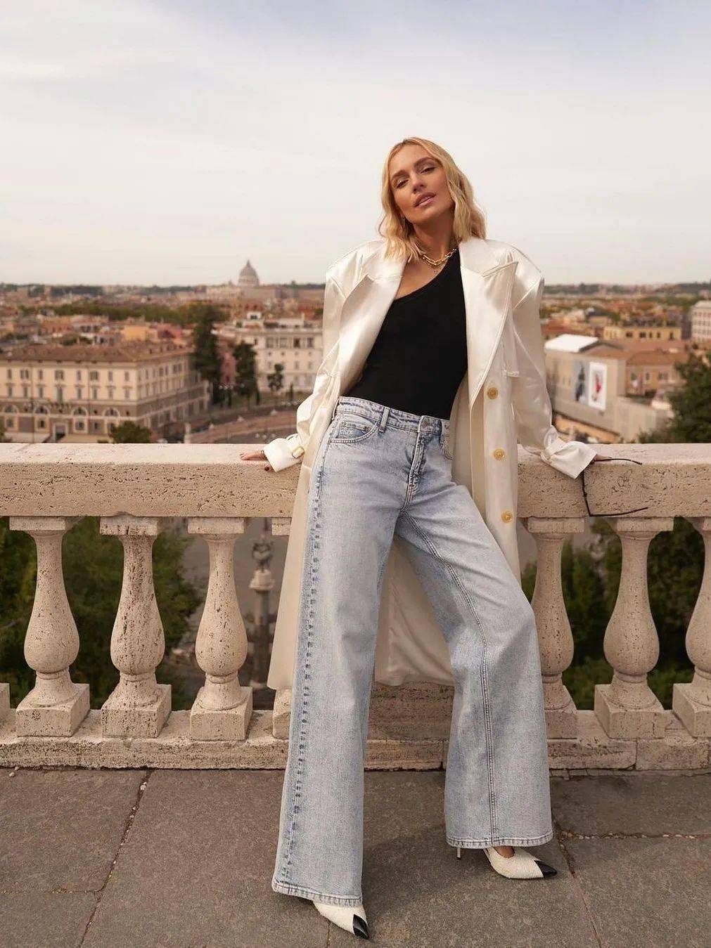 阔腿裤尖头鞋时髦整个春夏