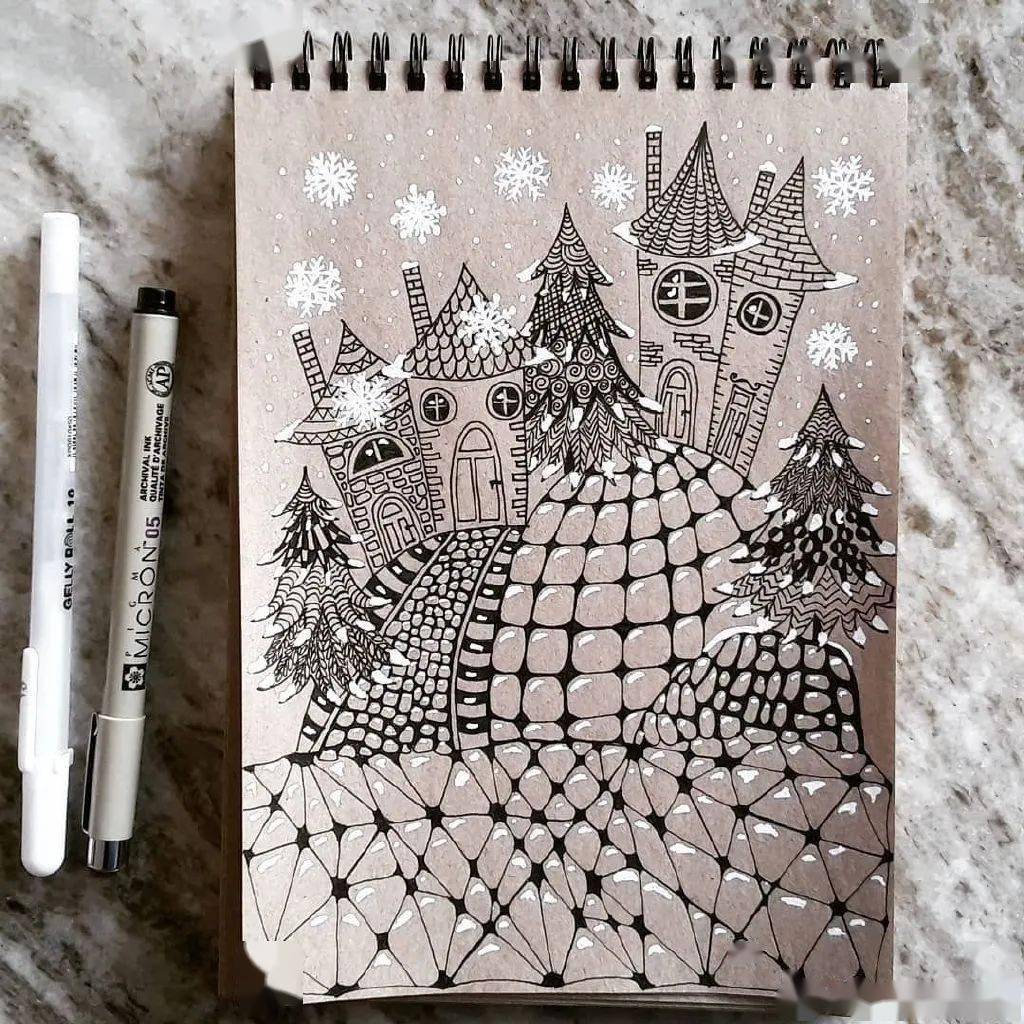 利用高光笔画画,超强效果不比水彩画得差,太绝了