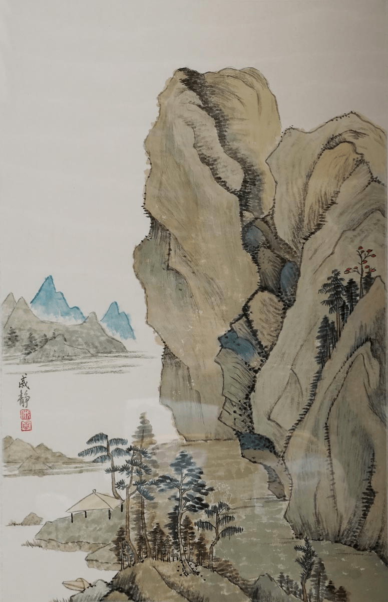 戚静《仿古山水之三》谭璐蓉《桃之夭夭》王家林《花开富贵》王家林