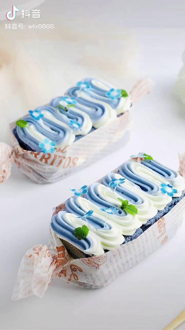 蝶豆花蛋糕如何制作不同款小甜品抖音美食创作人五一种草大会热门治愈