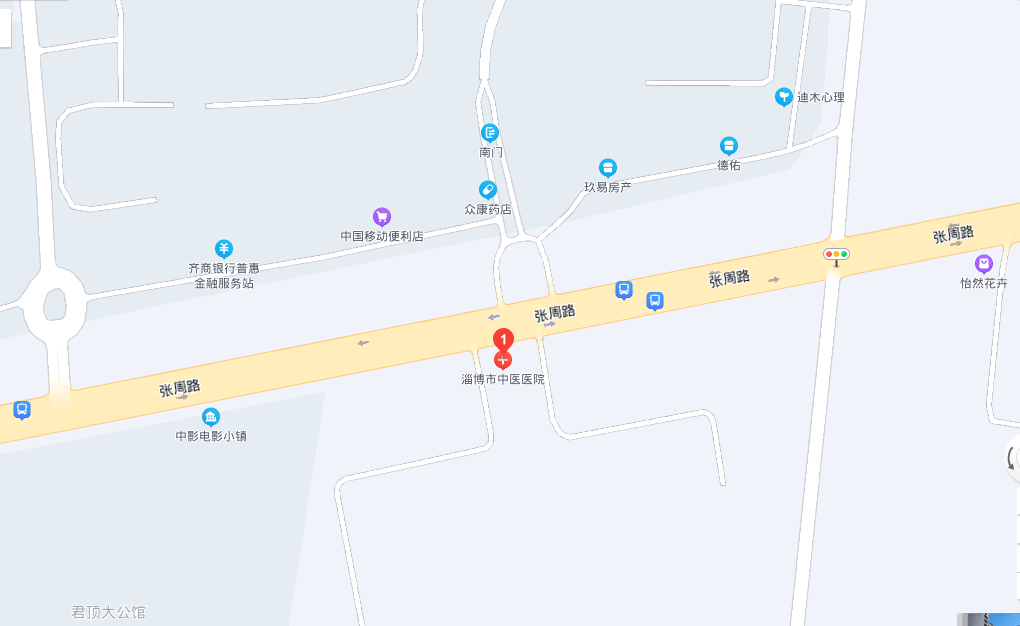 山东省淄博市周村区新建中路75号(乘坐238路,239路,34路,96路公交车均