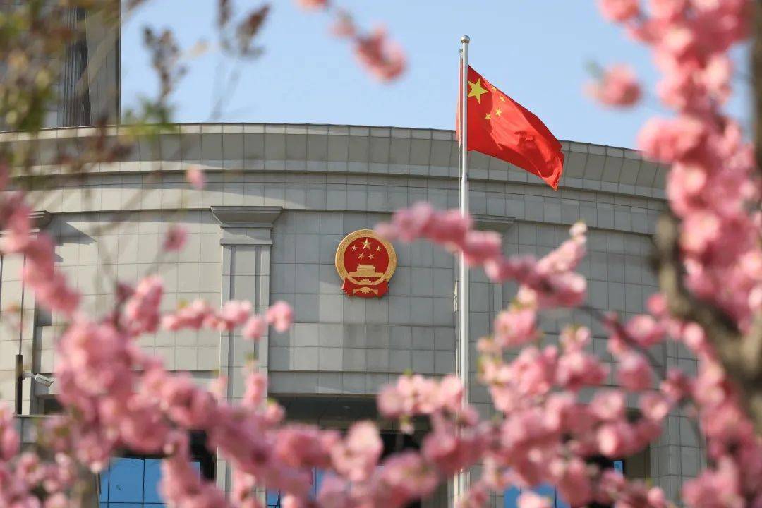 速递北京法院的春日卡片