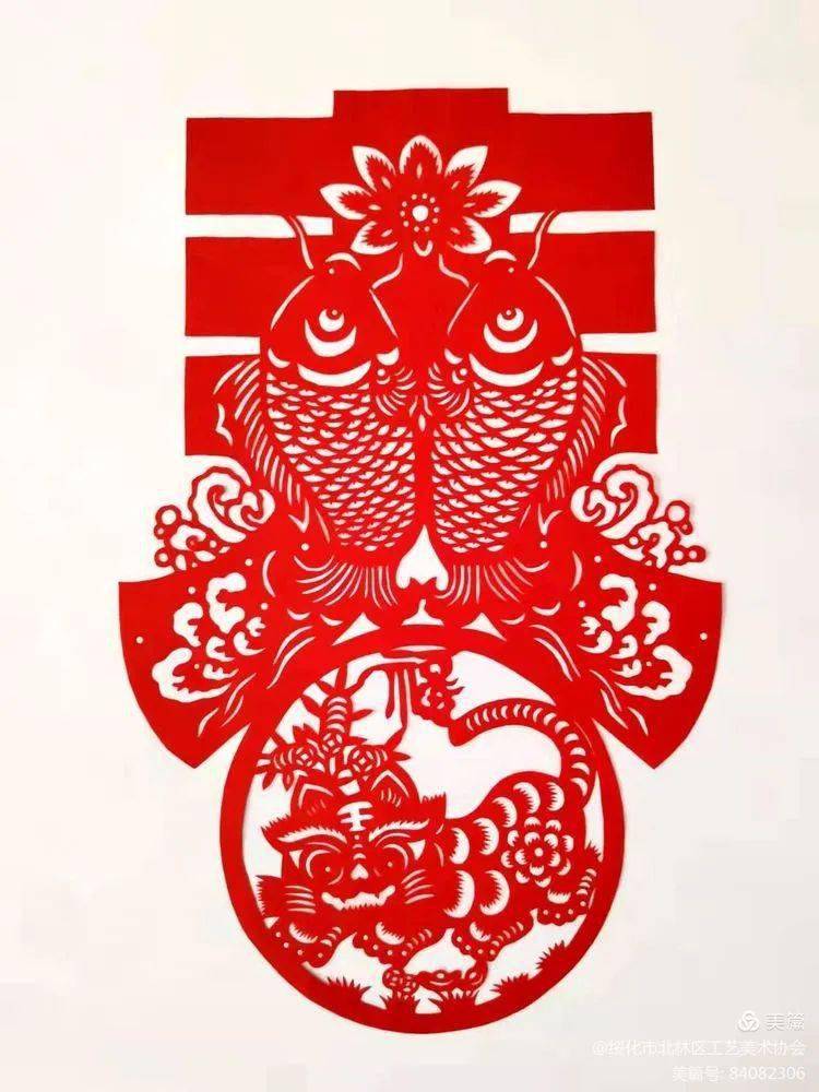 13一声怒吼震八方,孙玉莲付志杰 金虎报春付志杰 虎年富贵宁玉春