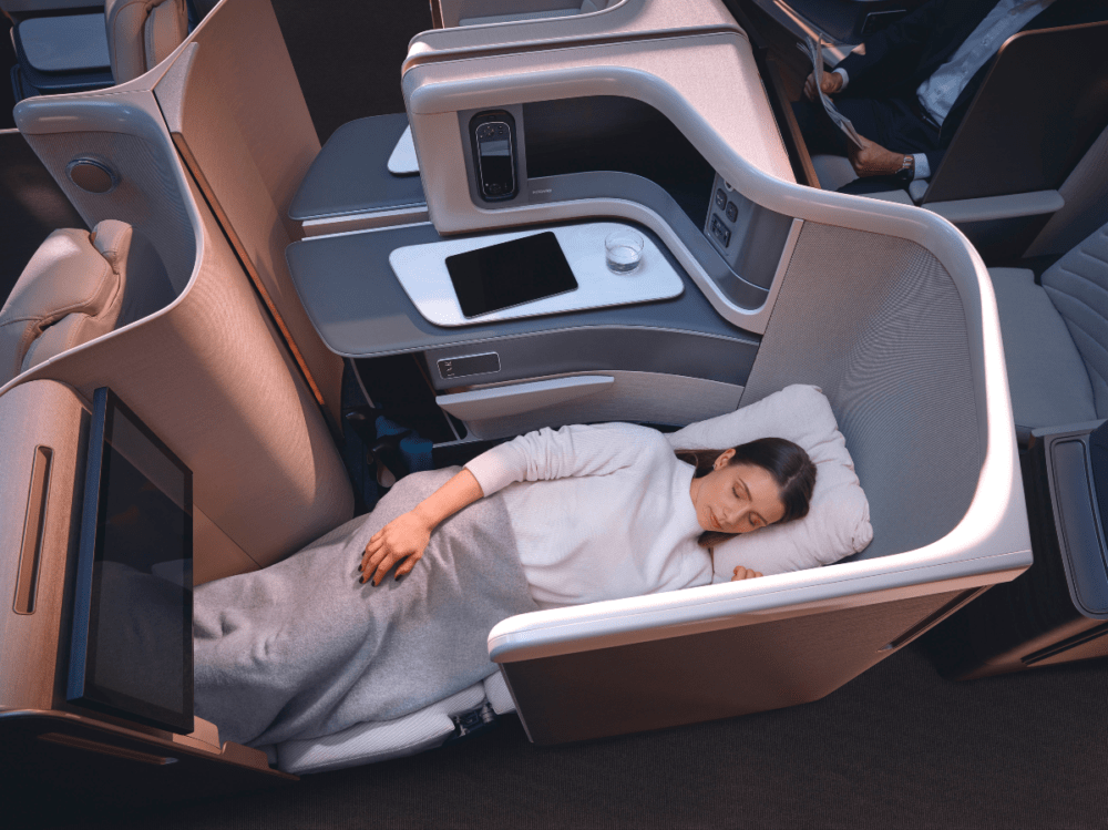 98米的平躺座椅:国航将为a350-900客机引入cl6720 商务舱座椅_recaro