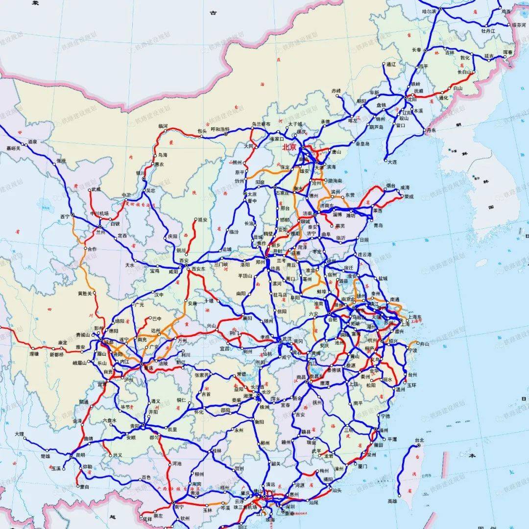2020年全国铁路运行图,全运行图电子版,版全示意图_大山谷图库
