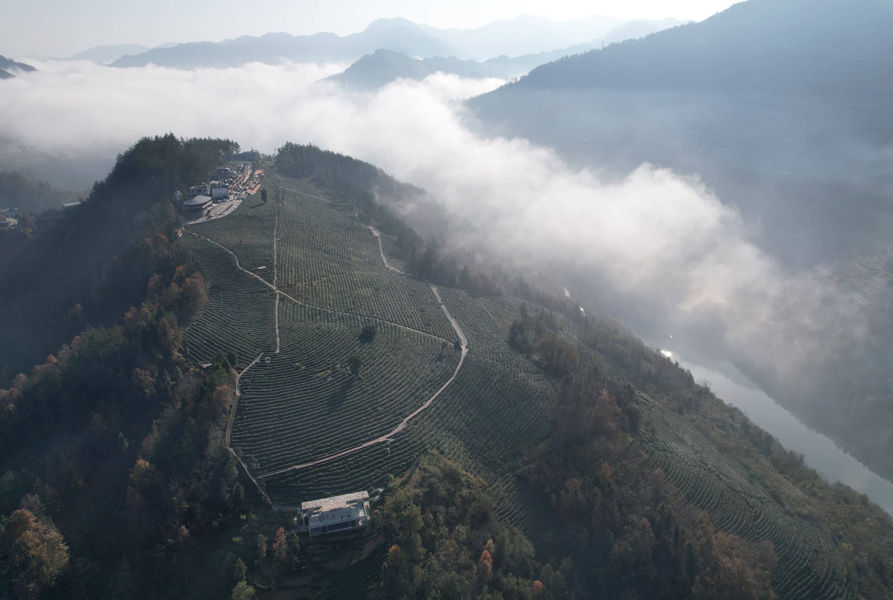 紫阳瓦房店茶山风景区图片