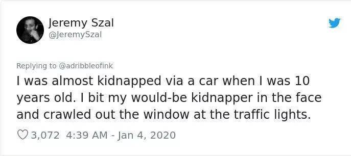 我10岁的时候差点被绑匪汽车绑架