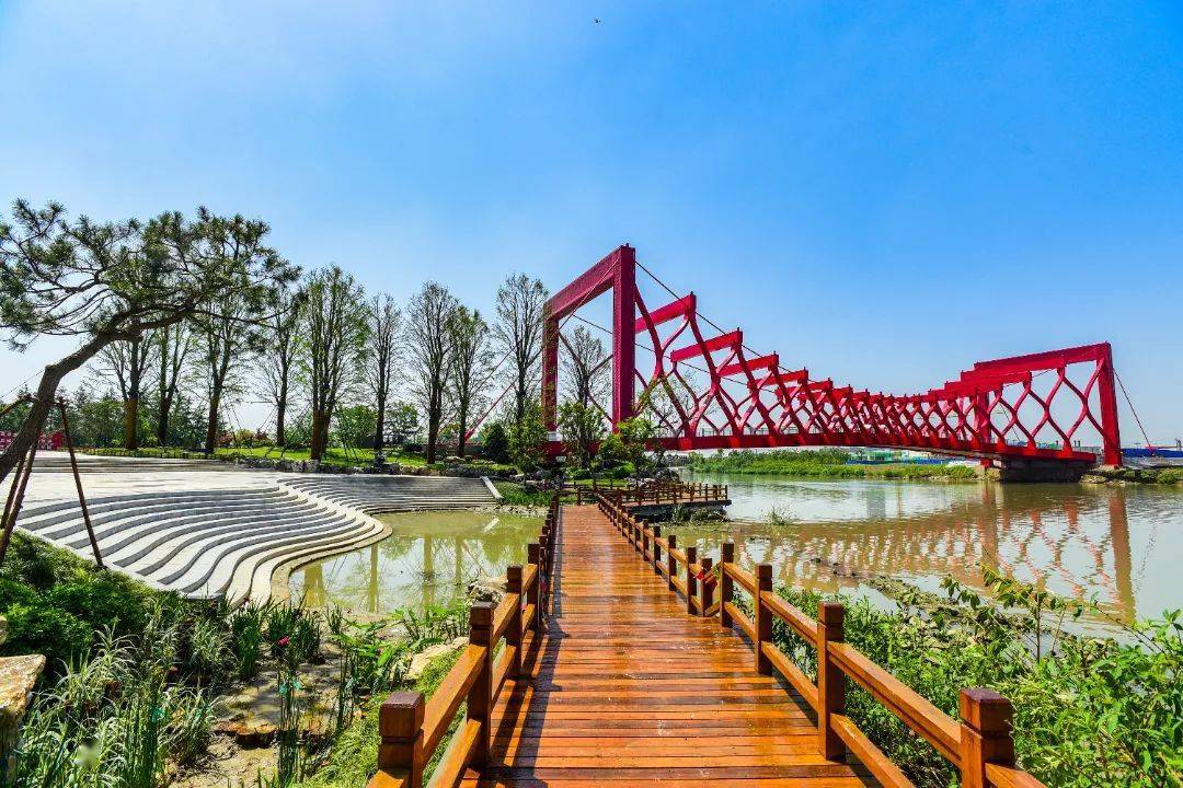 揚州雲體驗三灣溼地公園健身步道