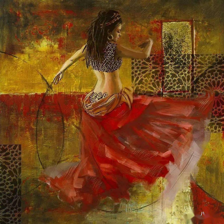 八雅轩丨【艺术经典】巴基斯坦画家油画作品热烈奔放,让人觉得美就在