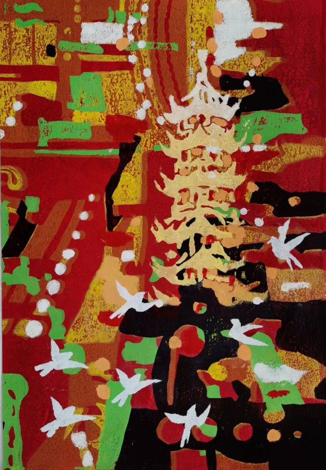 画种:水墨画夏建峰作品:《山茶花》画种:中国画忻秉勇作品:《封控小区