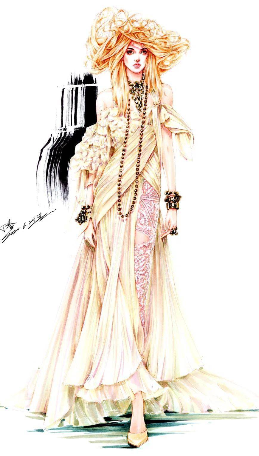 网课有赠课马克笔时装画快速表现技法丁香班在线课程4月19日开课预约