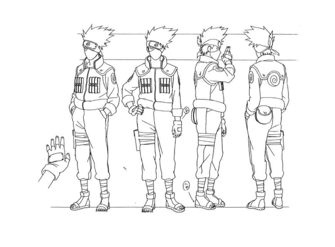 绘画技能分享线稿分享第88期火影忍者原画集