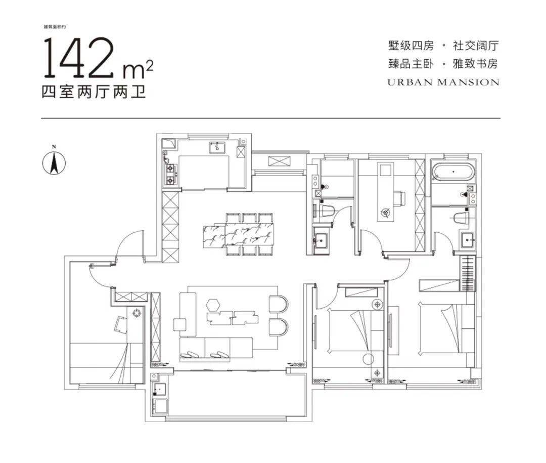 %,方正的戶型,將空間最大程度還給居住者,也以科學方式設計出更多飄窗