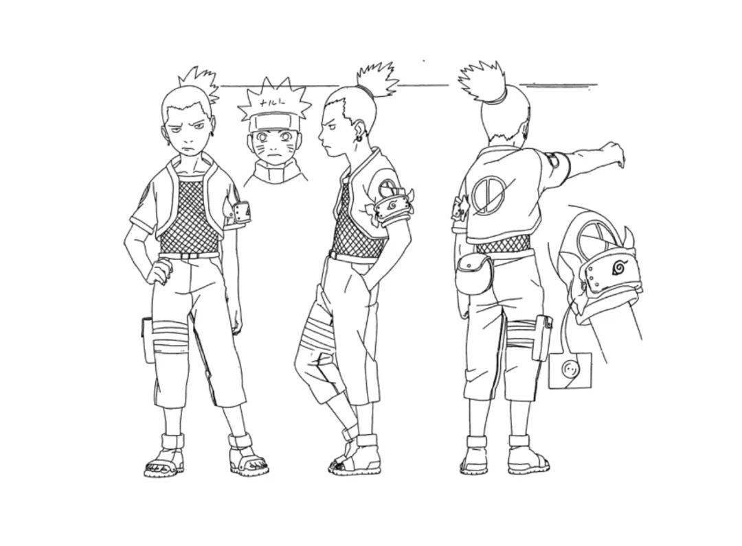 绘画技能分享线稿分享第88期火影忍者原画集
