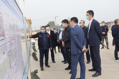 中铁十四局集团公司领导到兖州国际陆港物流园调研